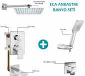 ECA Ankastre Gömme Banyo Bataryası Duş Seti  Tüm Parçalar Dahil 30X30 Başlık - 2