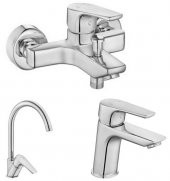 ECA Niobe 3lü Batarya Seti(Banyo 482+Lavabo 053+Eviye 098) - 1