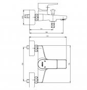 ECA Dalia Banyo Bataryası+T-MAY Banyo Çınar Dikdörtgen Tepe Duş Takımı Seti Paslanmaz Krom thumbnail 5