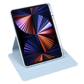 iPad Pro 11 (3.Nesil) Termik Kalem Bölmeli Dönebilen Standl Kılıf - 4