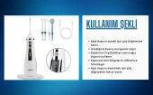 Waterpulse Water Flosser V500 Kablosuz Taşınabilir Ağız Duş Bakım Seti Siyah - 6