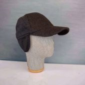 Erkek Kaşe Kulaklıklı Beyzbol Şapka Standart -Füme - 1