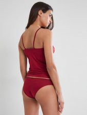 Pierre Cardin Kadın Dantelli Penye Kaşkorse Atlet Külot Takım 345 - 2