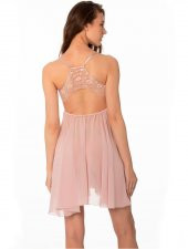 Pierre Cardin Kadın İnce Askılı Şifon Dantelli Kısa Gecelik 880 thumbnail 8