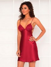 Pierre Cardin Kadın İnce Askılı Dantelli Kısa Saten Gecelik 630 thumbnail 3