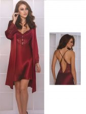 Pierre Cardin Saten Sabahlıklı Gecelik Takımı 4300 thumbnail 2