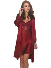 Pierre Cardin Saten Sabahlıklı Gecelik Takımı 4300 thumbnail 1