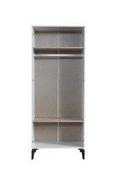 Erezoğulları Mobilya Çizgi 2 Kapılı Gardırop Elbise Dolabı 80x47x200cm - 2