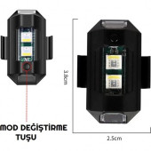 2'li Paket LED Anti Çarpışma Uyarı Işığı 7 Renk / Drone / Araba / Motor / Bisiklet / Kamp A59 (2 ADET) - 2