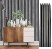 Renkli Duvarlar 12x95cm Atc Gri Antrasit Dekoratif Görünüm Pvc Kaplama Lambiri - 1