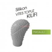 Carub Vites Topuzu Kılıfı Silikon Oval Masajlı Gri - 1