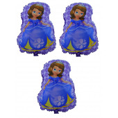 Prenses Sofia 3 Adet Büyük Boy 41cmx52cm Folyo Balon (Helyum) No:3 - 1