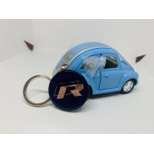 VOLKSWAGEN R LOGOLU ÇİFT TARAFLI DAMLA ANAHTARLIK (2 ADET LACİVERT-GÜMÜŞ) thumbnail 2