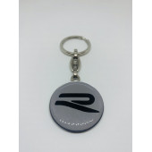 VOLKSWAGEN R LOGOLU ÇİFT TARAFLI DAMLA ANAHTARLIK (2 ADET GÜMÜŞ-SİYAH) thumbnail 2