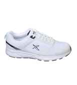 KİNETİX Erkek Beyaz Siyah Gri Fileli Sneaker Spor Yürüyüş Ayakkabısı - 6