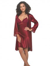 Pierre Cardin Saten Gecelik Sabahlık Takımı 4285 N thumbnail 2