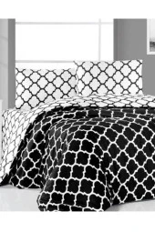 MSS20LND % 100 Pamuklu Çift Taraflı Çift Kişilik Nevresim Takımı (MSS20LND) - 1