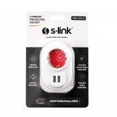 S-LINK SL-09 16A 3500W 1800 JOLUE 2 USB 2.4A ISIYA DUYARLI DEVRE VE AKIM KORUMALI TEKLİ PRİZ - 4