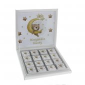 48 Adet Ayıcıklı Aydede Bebek Çikolatas İsim Etiketliı Madlen - 2