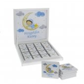 48 Adet Aydedeli Bebek İsim Etiketli Madlen Çikolata Erkek - 1