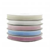 1,5cm x 45metre Kenarı Dikişli Organze Kumaş Kurdela - 1