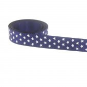 2,5cm x 5metre Kumaş Kurdela Parlak Yıldızlı - 1