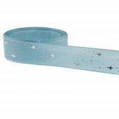 2,5cm x 5metre Parlak Yıldızlı Kumaş Kurdela - 2