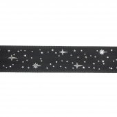 2,5cm x 5metre Parlak Yıldızlı Kumaş Kurdela - 7