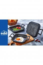 Eda 3 lü granit kare döküm sahan tava seti takımı - 18-20-22 cm - 5