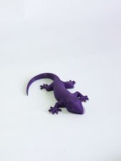 3D Kertenkele Gecko Figürlü Model Oyuncak - Mor thumbnail 5