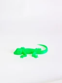3D Kertenkele Gecko Figürlü Model Oyuncak - Neon Yeşili - 3