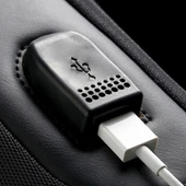 9530 Erkek Usb Şarj Portu Saklama Göğüs Çantası  Siyah - 3