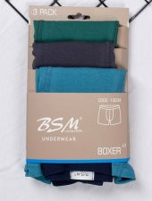 Bsm Erkek 3 lü Paket Likralı Pamuk Boxer 13203 - 5