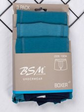 Bsm Erkek 3 lü Paket Likralı Pamuk Boxer 13203 - 10