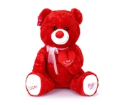 Yumoş Ayı 47 cm Kırmızı Kalpli Pelüş Ayı Sevgiliye Hediye - 1