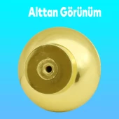 Alya Düğme Mobilya Mutfak Dolap Dolabı Çekmece Kulpu Kulbu Plastik Gold Altın Tek Vidalı Kulpları thumbnail 4