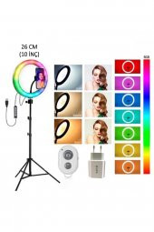 MJ26 10 İnç Rgb Ring Fill light Tiktoker Kumanda+Adaptör Renksan - 1