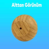 Alya Düğme Mobilya Mutfak Dolap Dolabı Çekmece Kulpu Kulbu Plastik Kahverengi Ceviz Tek Vidalı Kulp - 4