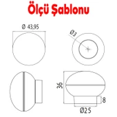 Alya Düğme Mobilya Mutfak Dolap Dolabı Çekmece Kulpu Kulbu Plastik Kahverengi Ceviz Tek Vidalı Kulp - 6