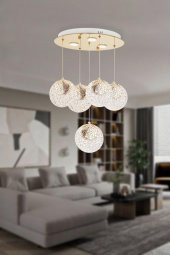 Eray Aydınlatma 1978-4+1 5li Sarkıt Led Avize thumbnail 3