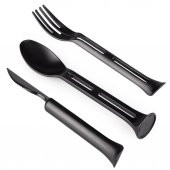 Evolite Combo 3 in 1 Çatal Kaşık Set (SİYAH) - 10