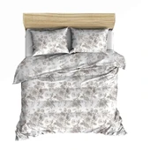 Maki %100 Pamuk Soloi Gri Çift Kişilik Nevresim ve Yastık Kılıfı thumbnail 1