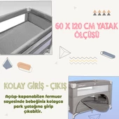 Lorelli Up And Down 60x120 Bebek Anne Yanı Oyun Parkı Yatak Beşik - 11