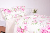Makiteks 100 Pamuklu Fırfırlı Süs Dikişli Lamus 240x220 cm Battal Boy Nevresim ve 2 Yastık Kılıfı - 2