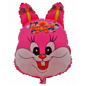 Pembe Tavşan Büyük Boy 40cmx53cm Folyo Balon Helyum No9 - 1