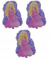 Barbie 3 Adet Büyük Boy 42cmx52cm Folyo Balon Helyum No10 - 1