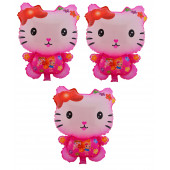 Hello Kitty 3 Adet Büyük Boy 43cmx55cm Folyo Balon Helyum No12 - 1