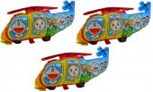 Doraemon Helikopter Kırmızı 3 Adet Büyük Boy 40cmx68cm Folyo Balon Helyum No14 - 1