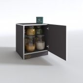 Kenzlife kapaklı mutfak dolabı melek39 gri 039x039x39 banyo ofis komodin (m) thumbnail 5