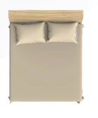 Maki 100 Pamuk Bej 160x200 Çift Kişilik Lastikli Çarşaf Takımı thumbnail 1